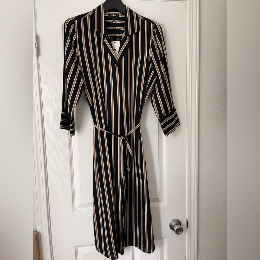 7 for all mankind Striped Shirtdress